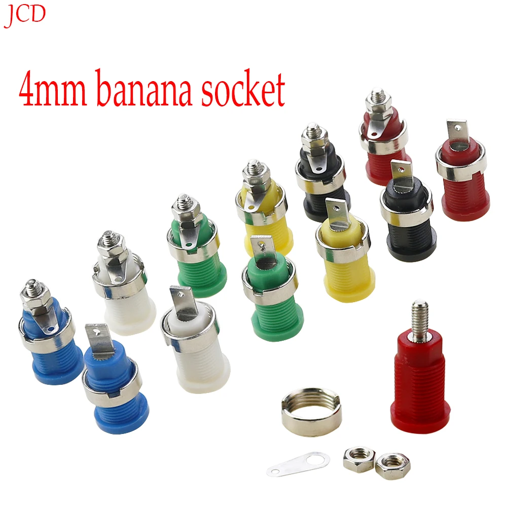5 Stück 32a Isolation sicherheit 4mm Bananen stecker Buchse Buchse Schalttafel halterung Anschluss Multimeter buchse Bananen kopf Buchse Image