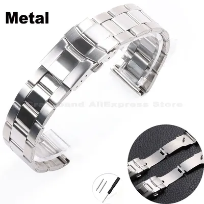 20mm 22mm Middle Polished Strap Metal For Huawei Watch GT4 GT3 GT2 Gt2 Pro 42 46mm WATCH4 Pro Image