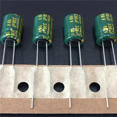 10 Stück/100 Stück SUNCON (SANYO) AX-Serie 8 x 11,5 mm 10 V 330 uF Langlebiger Elektrolytkondensator Image