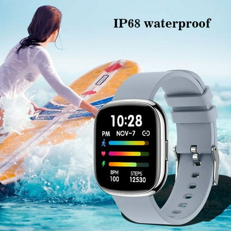 AZXY Smart Watch Fitness Smart Watches Bluetooth Smart Watch Cheap Sports Touchscreen Smartwatch for Men Women Android Clearance Waterproof Fitness Trackers Gray