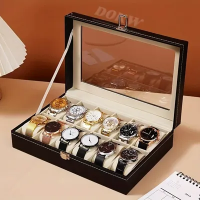 Luxury Transparent Watch Box 12 Slots Watch Storage Box Watch Display Box Multi-piece Watch Jewelry
