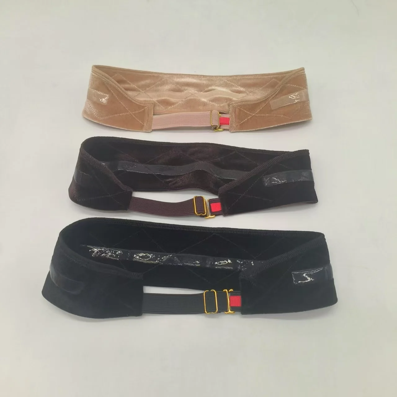 elastic bands with double-sided silicone added for wearing wigs