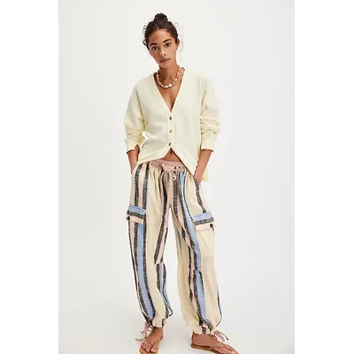 Take It Easy Cardigan at Free People in Lemon Frost, Size: XL