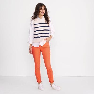 Slim Leg Ankle Jeans, High Waisted, Women, size: 16, regular, Orange, Spandex/Cotton-blend/Poly-blend, by Lands' End