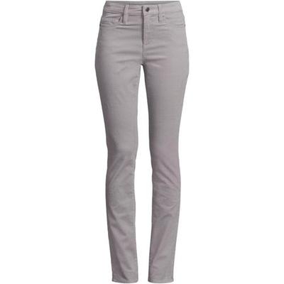 Straight Leg Needlecord Jeans, Mid Rise, Women, size: 26/32, plus, Grey, Cotton-blend, by Lands' End
