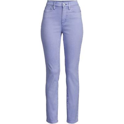 Slim Leg Ankle Jeans, High Waisted, Women, size: 14, regular, Purple, Spandex/Cotton-blend/Poly-blend, by Lands' End