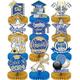 12 Pcs Graduation Centerpieces for Tables 2024, Graduation Decorations Class of 2024, Graduation Party Centerpiece Table Decorations, Graduation Party Decorations 2024, Graduation Party Supplies(Blue)