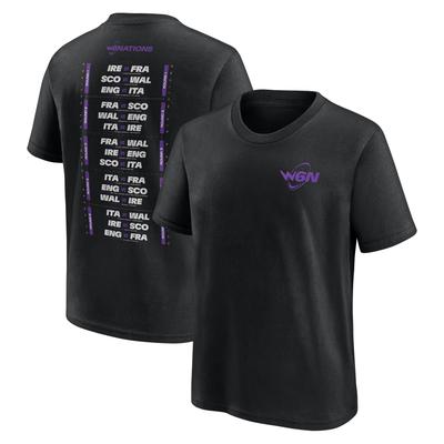 Womens Six Nations 2025 Fixtures Grafik T-Shirt - Junior - Schwarz Image