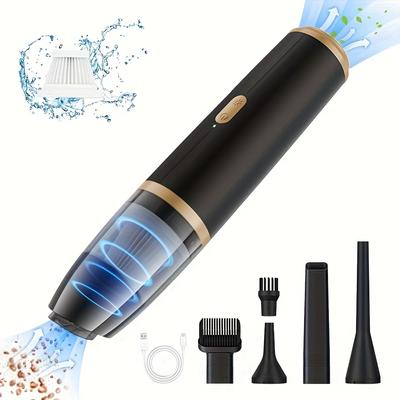 TEMU 50000r/min Handheld Vacuum Cleaner, Large Wireless Vacuum Cleaner For Blowing And Sucking, Type-c Data Cable Charging, Suitable For Household Vacuuming, Car Vacuuming Image