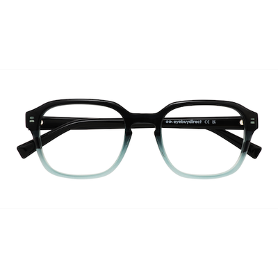 Unisex s square Black Green Acetate,Eco Friendly Prescription eyeglasses - Eyebuydirect s Breaker