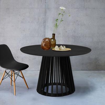 sweeek - Esstisch mit Holzlook, Beine aus Tannenholz, 4 Sitze Image