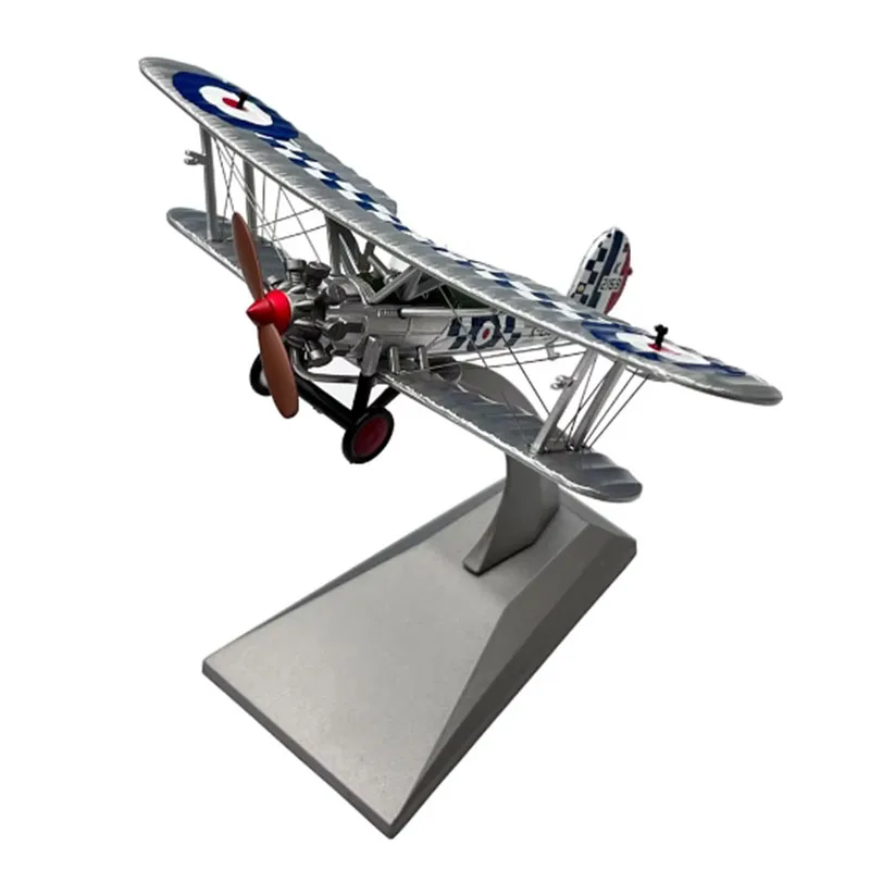 1:72 britische königliche Luftwaffe k-2159 Bristol Bulldogge Doppeldecker Propeller Kämpfer Druckguss Metall Flugzeug Flugzeug Flugzeug Modell Spielzeug Image