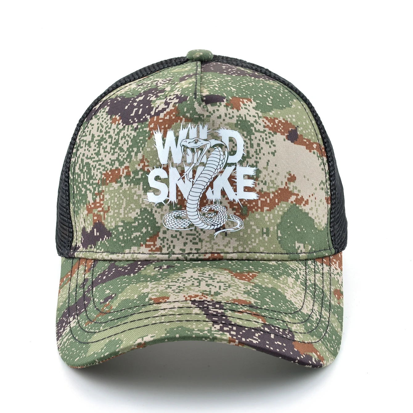 Unisex Baseball Cap Sommer Atmungsaktive Mesh Trucker Cap Männer Frauen Druck Schlange Snapback Hip Hop Caps Einstellbare Schirmmütze