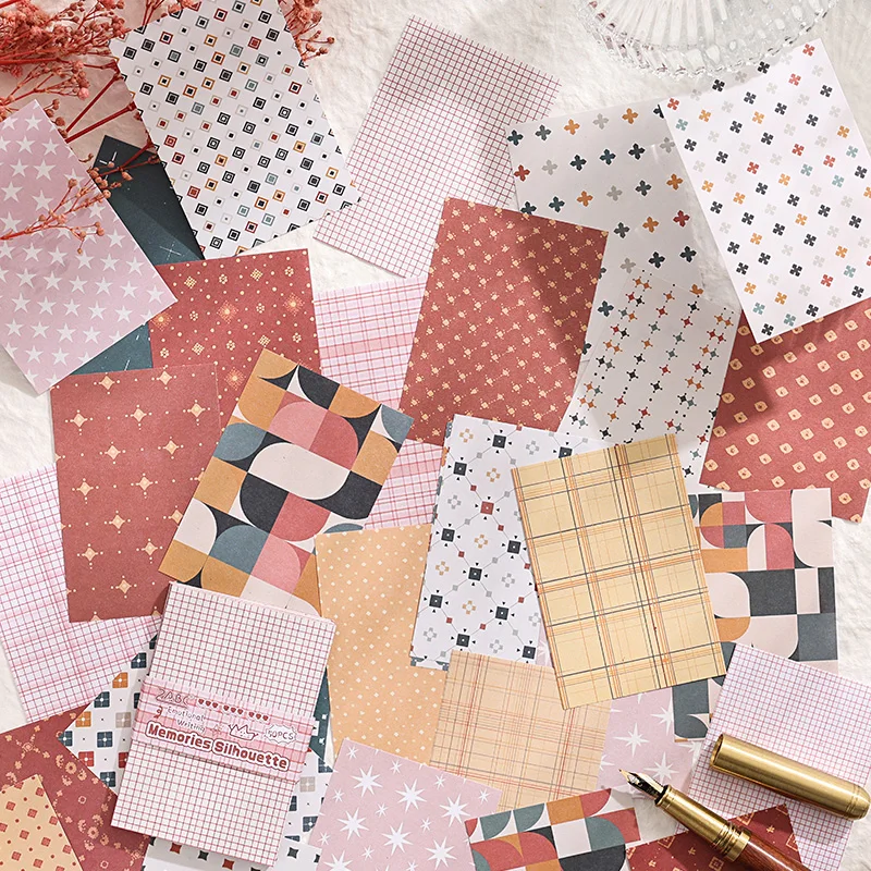 50 stücke Vintage Papier Multi Stil Deco Retro Schreibwaren Schreiben Papier Junk Journal Label Scrapbooking Material Liefert Image