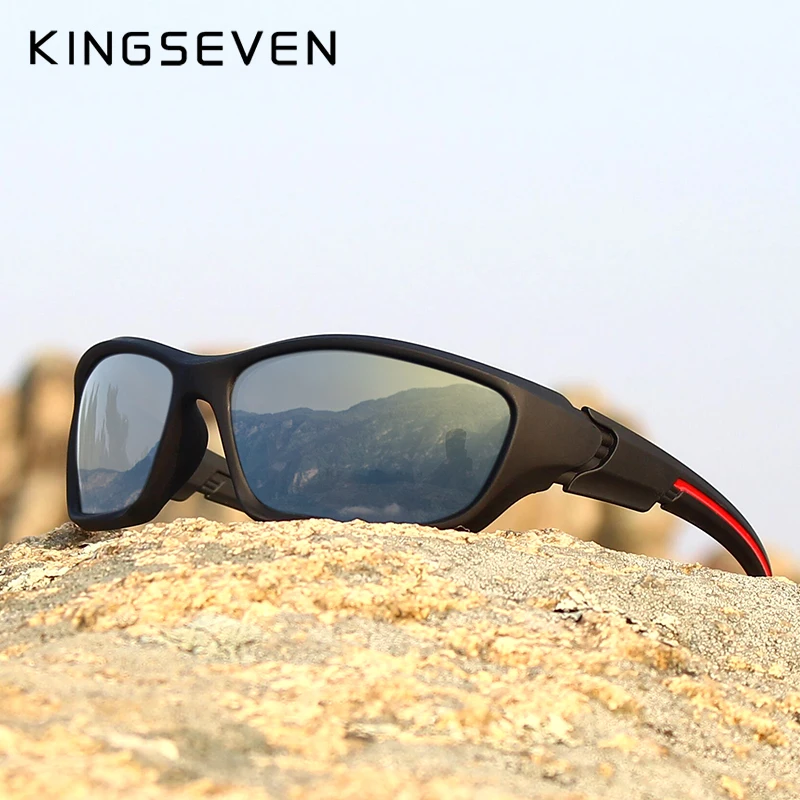 KINGSEVEN männer Polarisierte Sonnenbrille TR90 Rahmen Nachtsicht Spiegel Brillen sonnenbrille Goggle lunette de soleil Männer Oculos Del Image