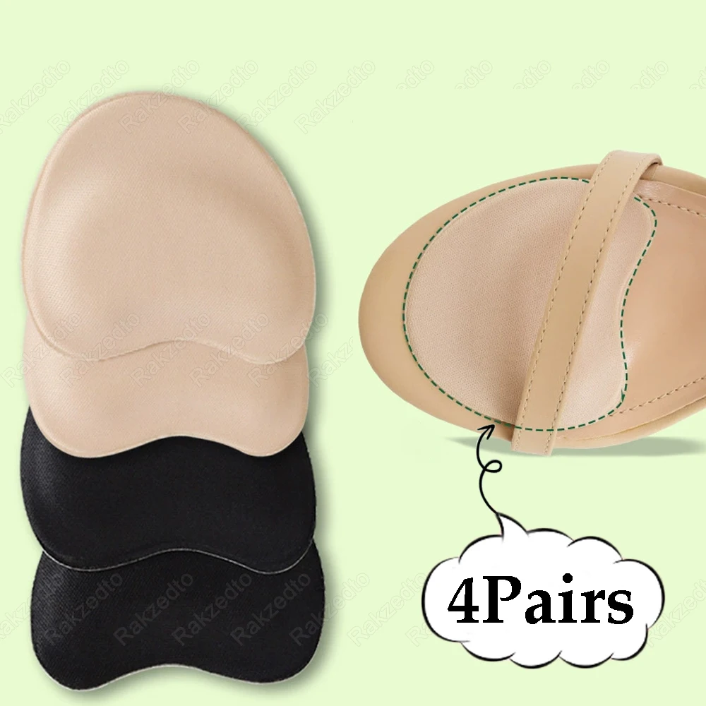 8 stücke Vorfuß Pads Frau Sandalen High Heels Schmerzen Relief Einlegesohlen Nicht-Slip Schuh Pads für Zu Große Schuhe reduzieren Größe Füllstoff Zehen Pads
