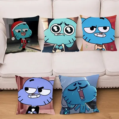 1pc Die Erstaunliche Lustige Welt Der Gumball Kissen Fall Platz Schlafzimmer Sofa Freizeit Komfort Image