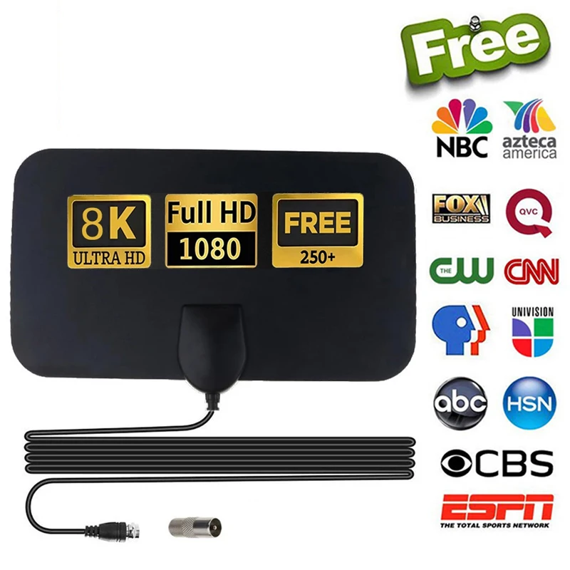 TV-Antenne, Smart-TV-Digitalantenne für HDTV, 4K 1080P, Signalverstärker-Verbesserung, 500 Meilen Reichweite, 4K-TV-Antenne, digitales Signal Image