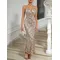 Robes longues de soirée à paillettes pour femmes, Sexy, bretelles Spaghetti, robe de Club, robes de soirée élégantes, vêtements pour femmes, vêtements pour femmes, été