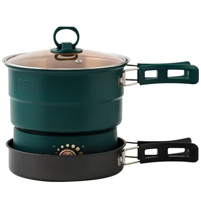 Electric Cooking Pot Foldable Hotpot Portable Multicooker Split Type Rice Cooker Frying Pan Home