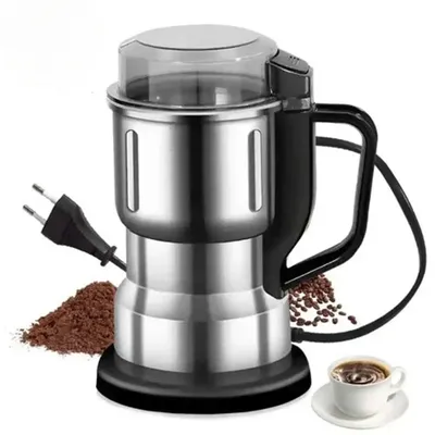 500ML Electric Coffee Grinder Stainless Steel 4 Leaf Blade Coffee Bean Grinder Portable Handle