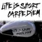 LIFE IS SHORT CARPE DIEM Testo Adesivi per auto Decor Moto Auto Corpo Parabrezza Serbatoio carburante Moto Casco Decalcomanie Accessori