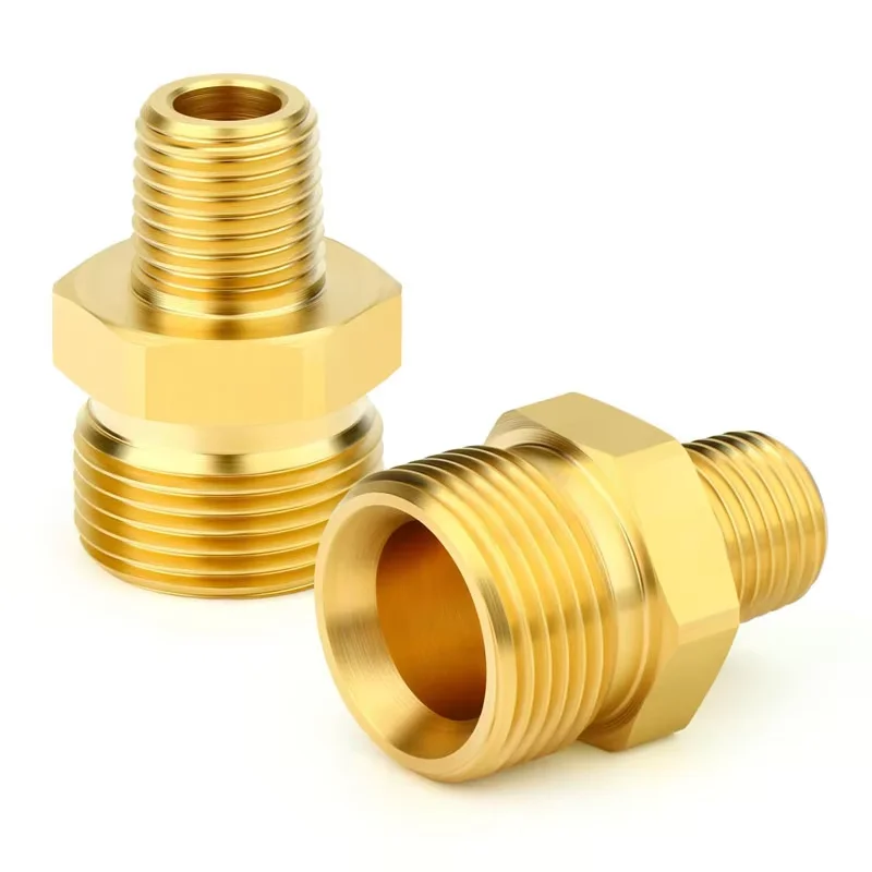 Adattatore di accoppiamento per idropulitrice in ottone M22-14mm maschio a connettore 3/8 e 1/4 M22 Adattatore per tubo flessibile per idropulitrice Raccordo 4500 PSI