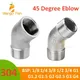 1/8 "1/4" 3/8 "1/2" 3/4 "1" Femmina x Maschio Filettatura Strada Gomito 45 Gradi Angolato SS 304 Raccordo Per Tubi In Acciaio Inox connettori
