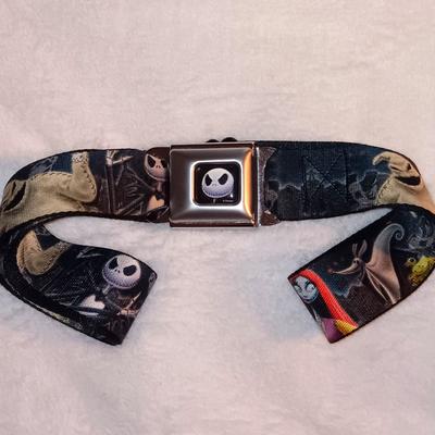 Disney Bags | Disney A Nightmare Before Christmas Seat Buckle Belt Vintage Halloween Mivie | Color: Black/Gray | Size: Os