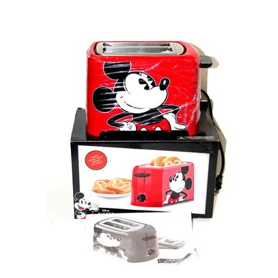 Disney Kitchen | Disney Mickey Mouse 2 Slice Toaster Appliance Ears Character Imprint Red Nib | Color: Red | Size: Os