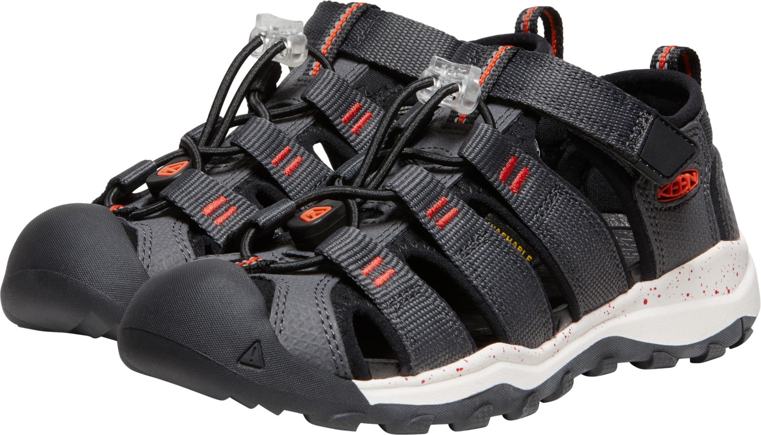 Sandale KEEN "NEWPORT NEO H2" Gr. 35, magnet, spicy orange, Schuhe, Jungen, 35, Synthetik, Sandale