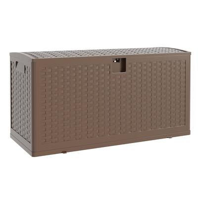 73 Gallon Outdoor Storage Box Waterproof, Patio Deck Storage Box For Package Delivery