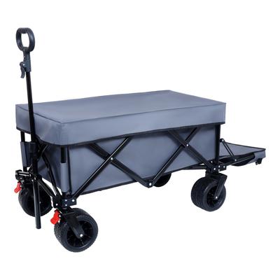 Foldable Wagon with Extended Tailgate and Rain Covers