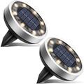 4 Pièces 2 Pièces 1 pièce 8 W Lumières solaires LED Alimenté par énergie solaire Étanche avec fonction d'éclairage Blanc Chaud Blanc Froid 1.2 V Éclairage Extérieur Cour Jardin 8 Perles LED Nouvel An
