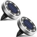 4 Pièces 2 Pièces 1 pièce 8 W Lumières solaires LED Alimenté par énergie solaire Étanche avec fonction d'éclairage Blanc Chaud Blanc Froid 1.2 V Éclairage Extérieur Cour Jardin 8 Perles LED Nouvel An