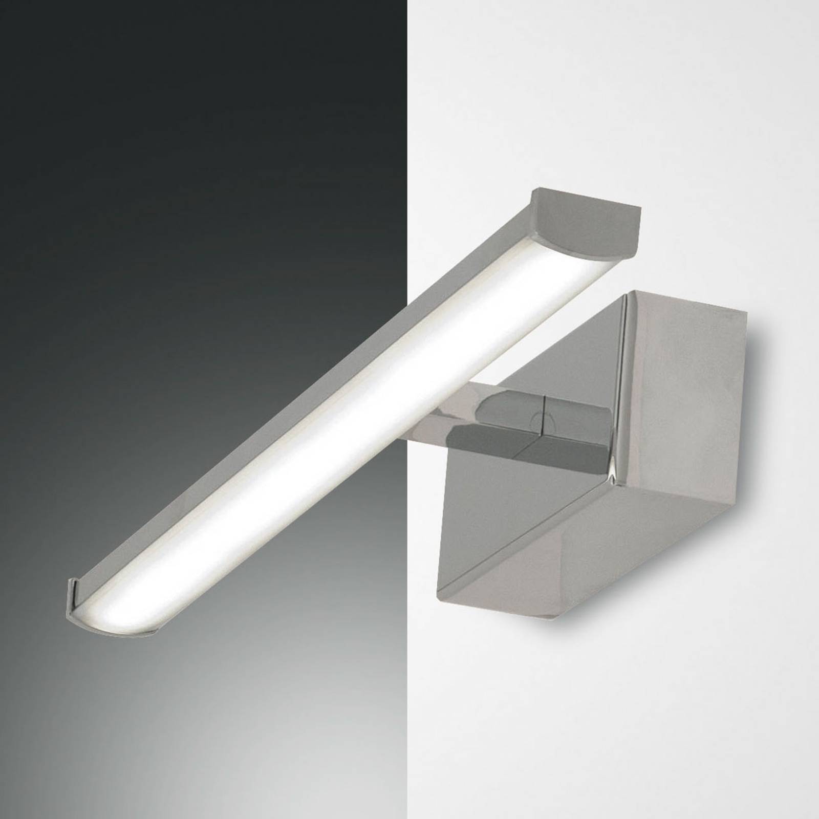 Fabas Luce LED Bilderleuchte Nala, chrom / silber, für Wohn- / Esszimmer, Metall, Modern, LED Wandleuchte, Wandlampe Innen