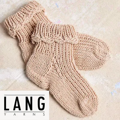 Strickanleitung – Socken Fjella aus Lang Yarns Baby Cotton Naturally Colored Image