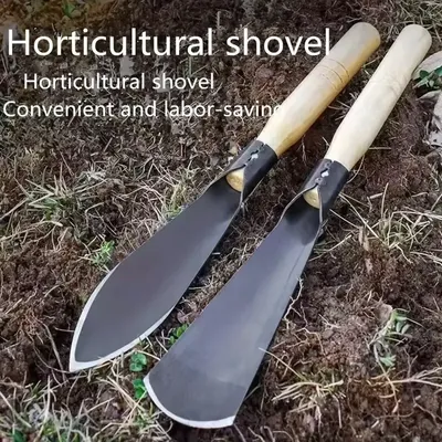 Multifunctional Garden Tool Shovel for Digging Wild Vegetables Planting Flowers Soil Loosening Weeding with Thickened Iron Hoe