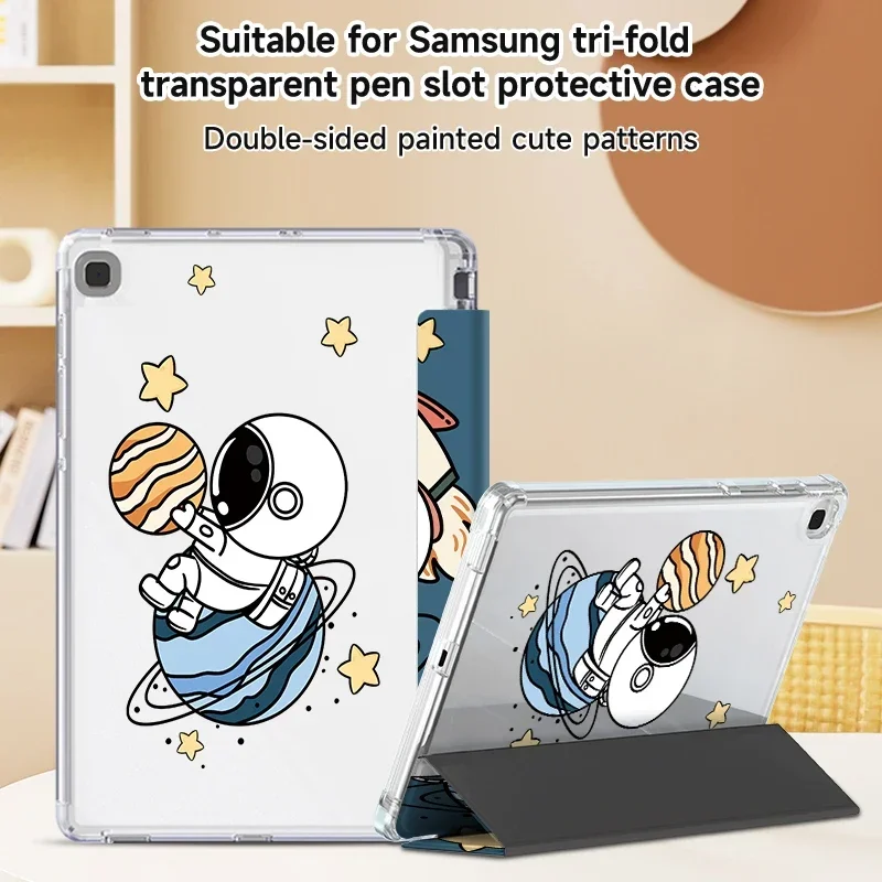 Für Samsung Galaxy Tab S9 Schutzhülle, doppelseitiges Lackierung, Tab A8, Tab A7, Tab S7+/S8+/S9+/S9FE+, Galaxy Tab A7 Lite, Tab Image