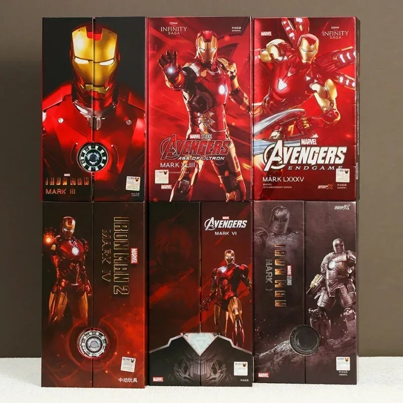 Original Marvel Iron Man Mark MK 1-7 17 21 42 43 45 46 85 Tony Stark Sammlung Modell Action Figur Spielzeug Geburtstag Geschenk