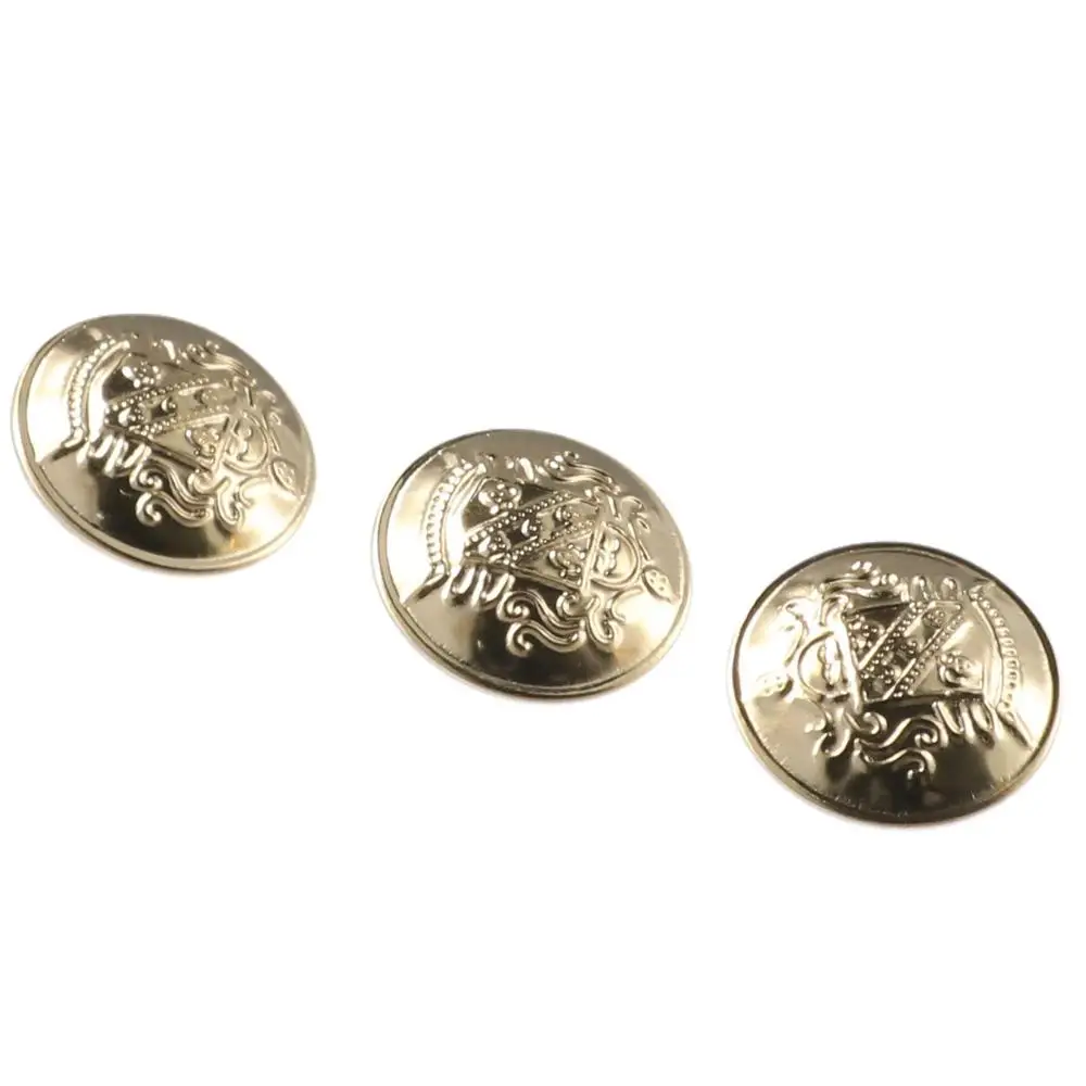 25 Stück Metall Blazer Knopf Set Vintage Gold Knöpfe Näh knöpfe Gold Emblem Schaft Knöpfe DIY Handwerk 15mm 20mm