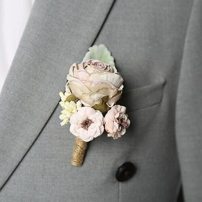 boutonniere da ballo di fine anno per uomo per sposo e testimoni accessori floreali decorazioni per abiti da ballo di fine anno