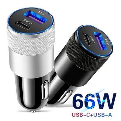 66W Auto USB Adapter Schnelle Super Auto Ladegerät Zigarette Leichter PD USB Auto Ladegerät Auto Image