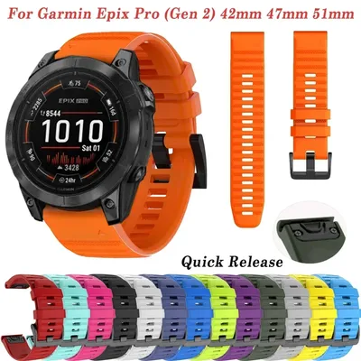 Epix Pro Gen 2 51MM 47MM 42MM Band Silikonarmband für Garmin Fenix 7S 7 7X Pro 5X 5 5S Plus 6 6S 6X Image