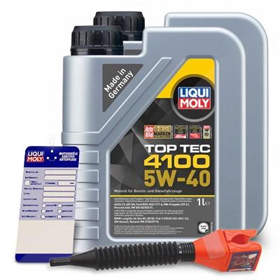 Liqui Moly 2x 1 L Top Tec 4100 5W-40 + Ölwechsel-Anhänger [Hersteller-Nr. 3700] Image