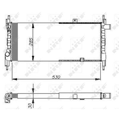 Nrf Kühler, Motorkühlung [Hersteller-Nr. 58711] für Opel, Vauxhall Image