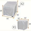 coperture per mobili da giardino, tessuto oxford 210d, coperture per set di mobili da giardino per bistrot da esterno da 3 pezzi, set di coperture per divani da giardino per 2 sedie e tavolino da