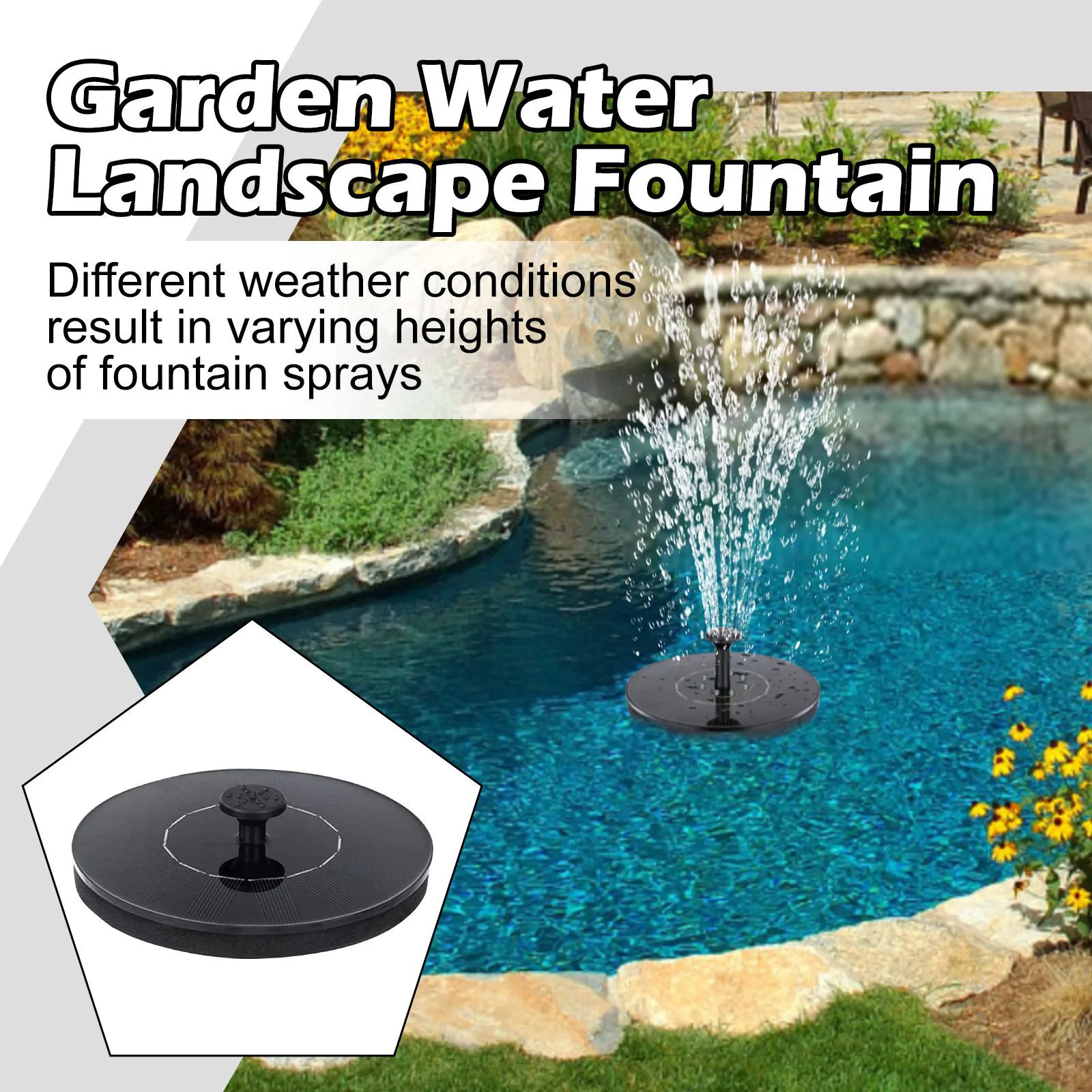 Mini Solar Wasser Brunnen Pool Teich Wasserfall Brunnen Garten Dekoration Outdoor Vogel Bad Solar Powered Brunnen Schwimmenden Wasser