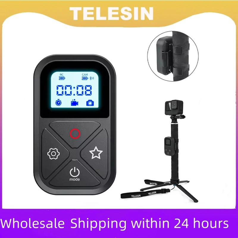 Neue TELESIN Bluetooth Fernbedienung T10 Für GoPro Hero 12 11 10 9 Zubehör Drahtlose Fernbedienung Für GoPro 80M action Kamera Image