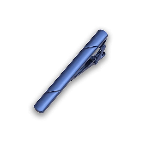 Klassische Krawattenklammer aus Metall für Herren – 7 Farben erhältlich, schlichtes, poliertes Design, formelles Business-Hochzeitsaccessoire für Männer Image